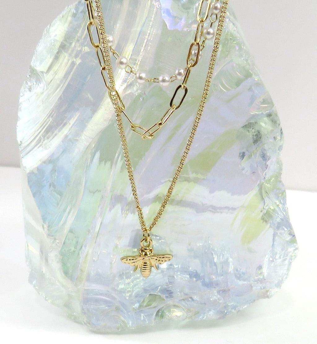 Bee Yourself Layered Necklace - Cocalily