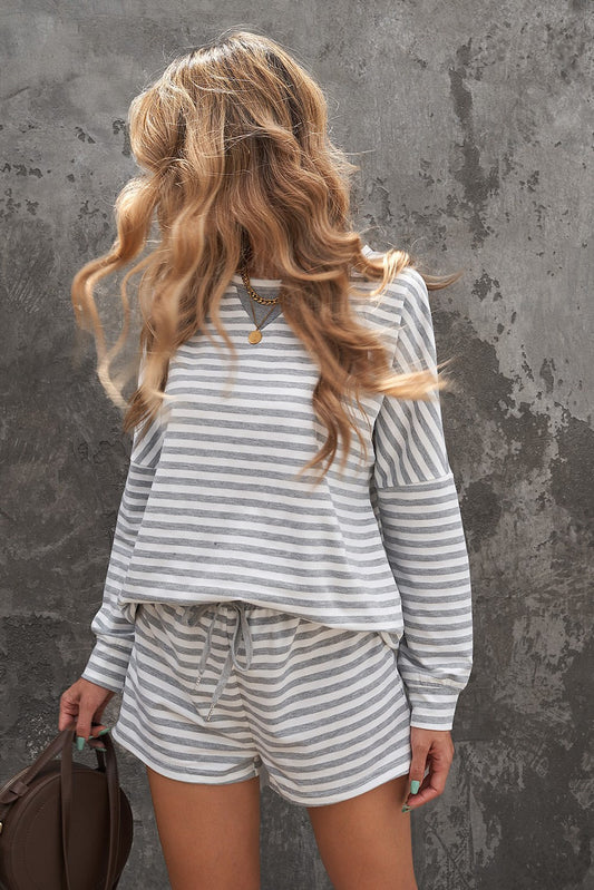 Gray Stripe Loungewear